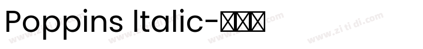 Poppins ltalic字体转换